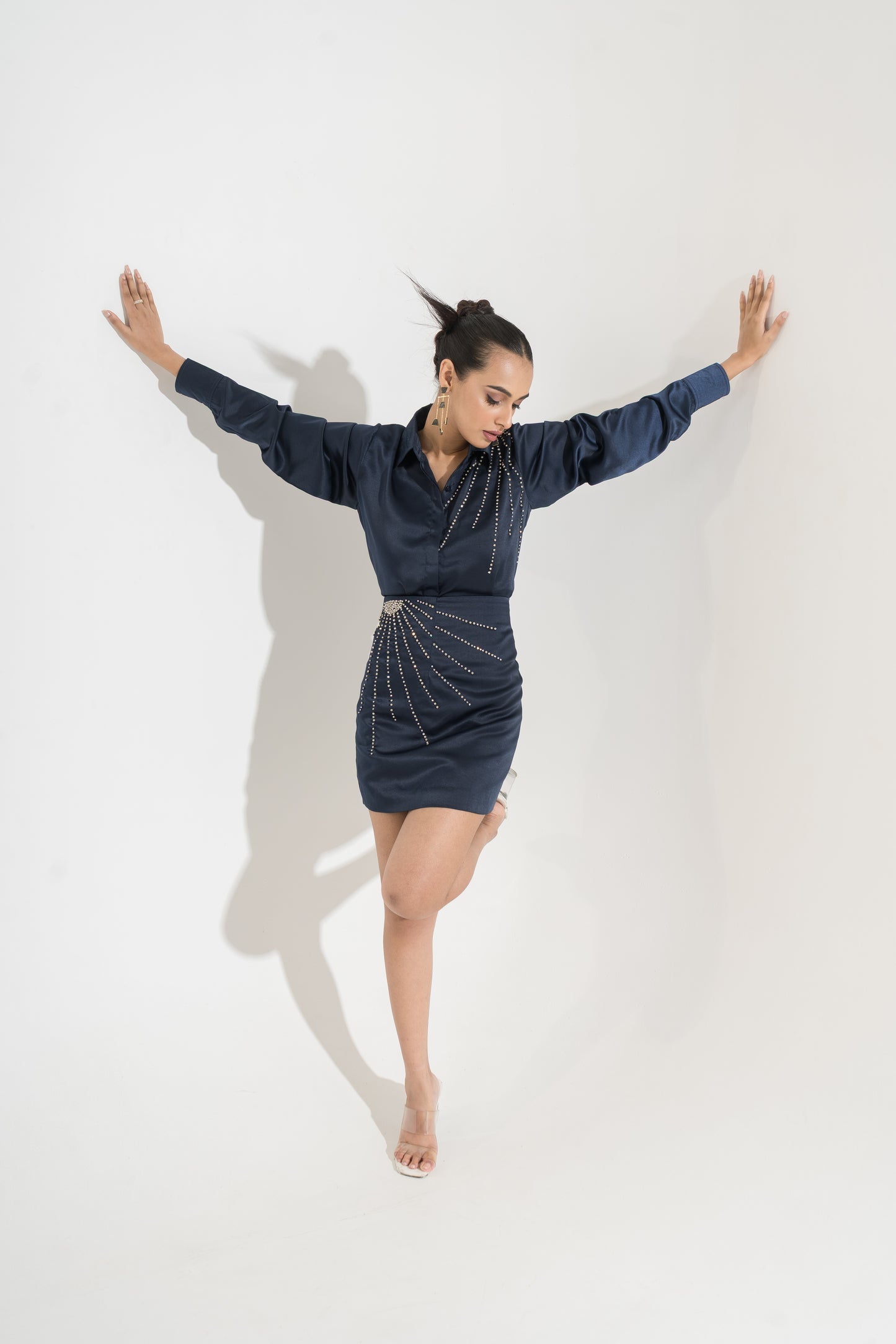 Midnight Starburst Shirt & Mini Skirt Set