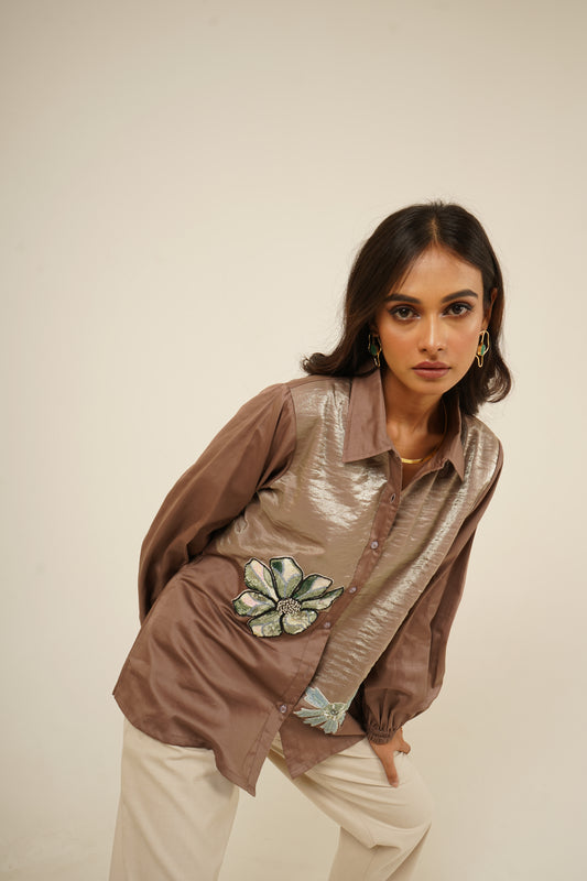 Desert Bloom Embroidered Shirt