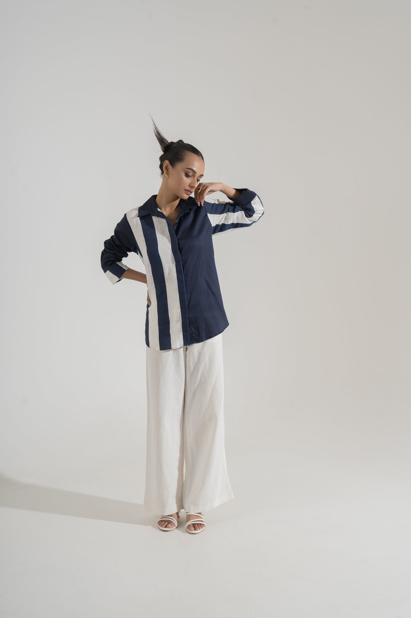 Monochrome Stride Panel Shirt