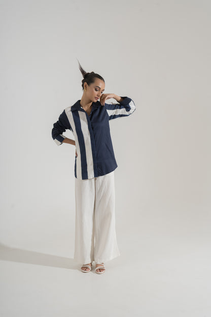 Monochrome Stride Panel Shirt