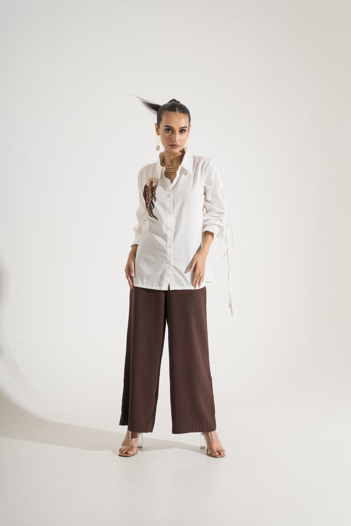 Ember Bloom Embroidered Shirt