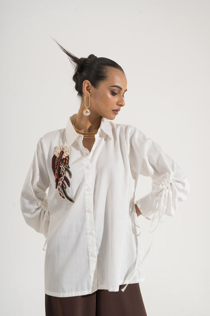 Ember Bloom Embroidered Shirt