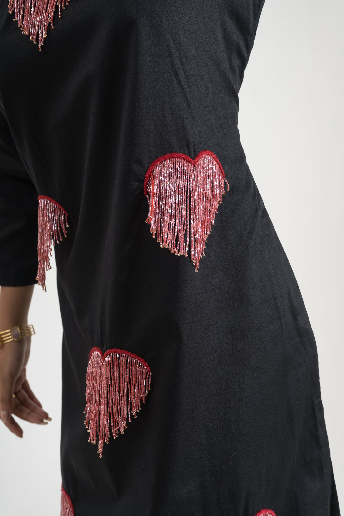 Hearts in Motion Off-Shoulder Dress