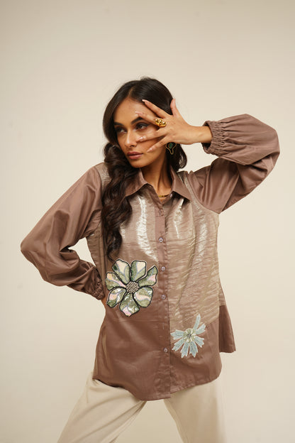 Desert Bloom Embroidered Shirt
