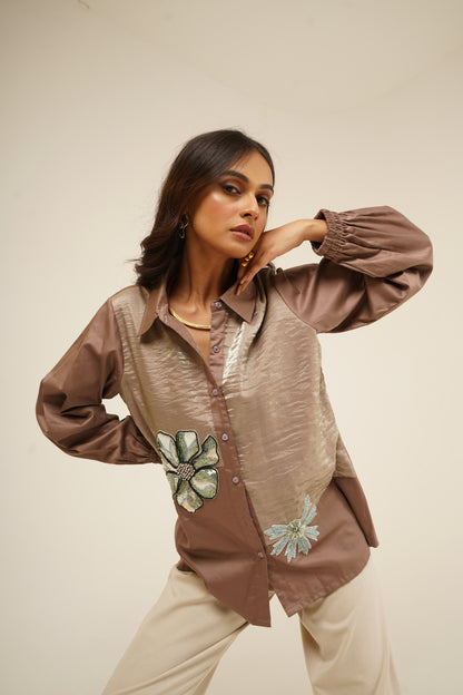 Desert Bloom Embroidered Shirt